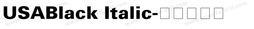 USABlack Italic字体转换